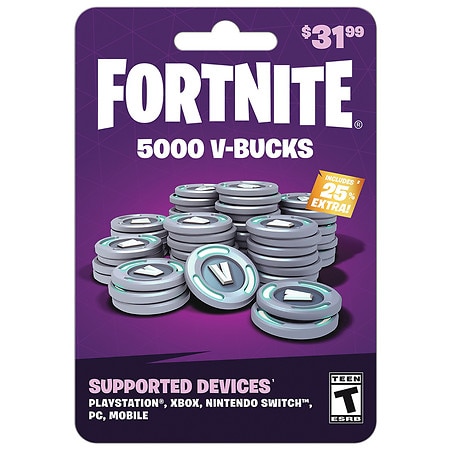 FORTNITE V-BUCKS GIFT CARD PLAYSTATION XBOX ONE NINTENDO SWITCH