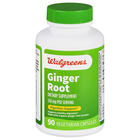 Walgreens Ginger Root 550 mg Vegetarian Capsules