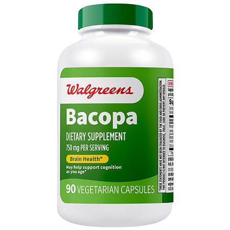 Walgreens Bacopa 750 mg Vegetarian Capsules