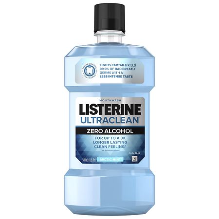 Listerine Ultra Clean Zero Alcohol Tartar Mouthwash Arctic Mint