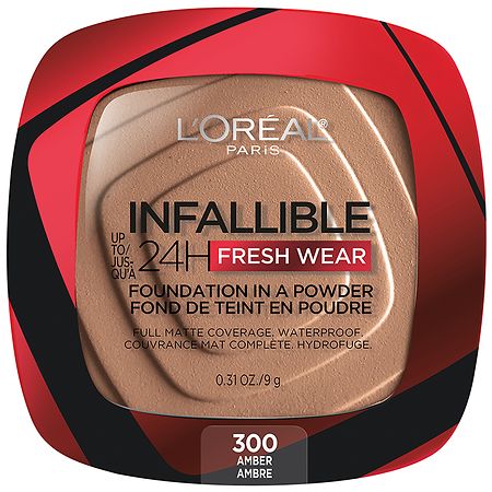 L'Oreal Paris Up to 24H Fresh Wear Foundation in a Powder Amber-300