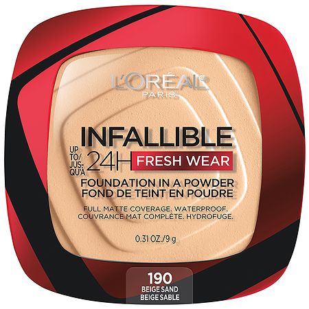 L'Oreal Paris Up to 24H Fresh Wear Foundation in a Powder Beige Sand-190