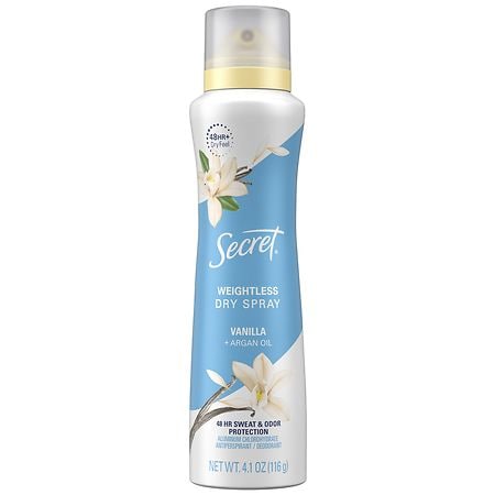 Secret Antiperspirant Deodorant Dry Spray Vanilla and Argan Oil