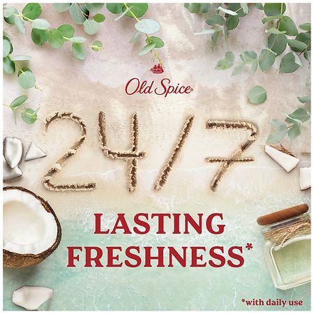 Old Spice Deodorant, Aluminum Free, 24/7 Freshness Eucalyptus and Coconut Oil