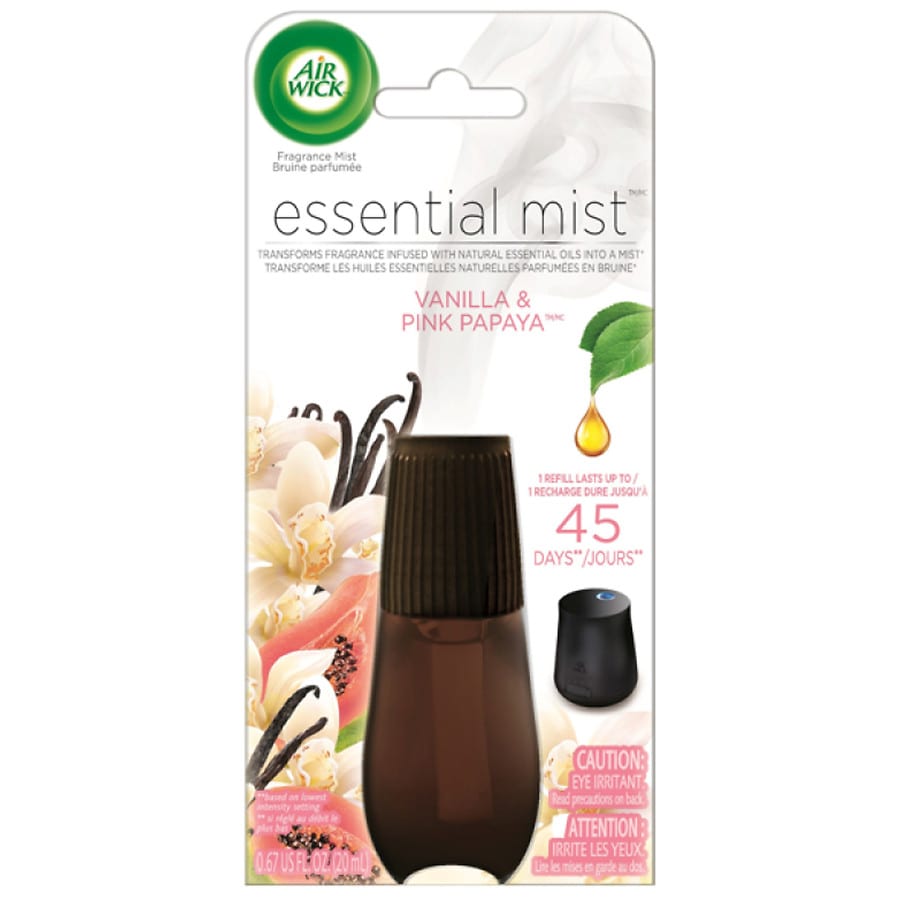 Air Wick Plug in Scented Oil Refill, 2 ct, Vanilla and Pink Papaya, Air  Freshener, Essential Oils