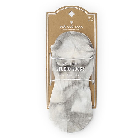 Oak and Reed Get-a-Grip Tie Dye Yoga and Studio Socks Grey, Grey