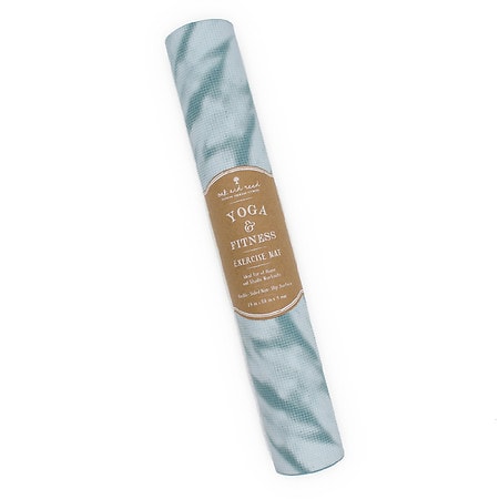 Oak and Reed Shibori Diamond Printed 4mm Yoga Mat, Teal