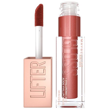 Maybelline Lip Gloss Makeup With Hyaluronic Acid, Bronzed, Rust