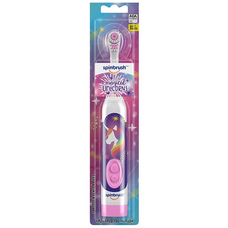 Spinbrush Mermaid & Unicorn Kid¿s Electric Battery Toothbrush, Soft