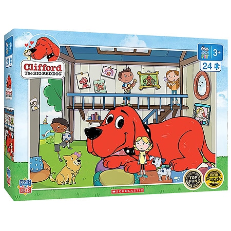 Masterpieces Puzzles Clifford Big Red Dog Doghouse 24 Piece Puzzle