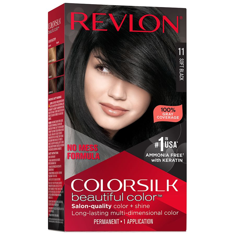 Revlon ColorSilk Permanent Hair Color, Soft Black | Walgreens