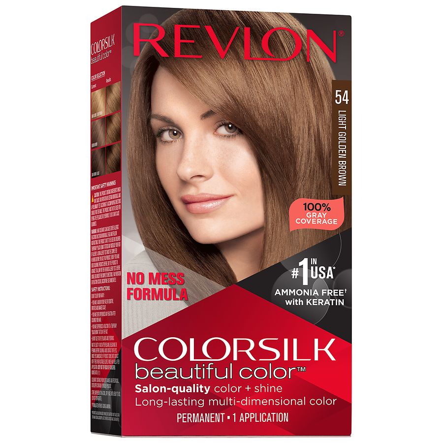 Revlon ColorSilk Permanent Hair Color, Light Golden Brown | Walgreens