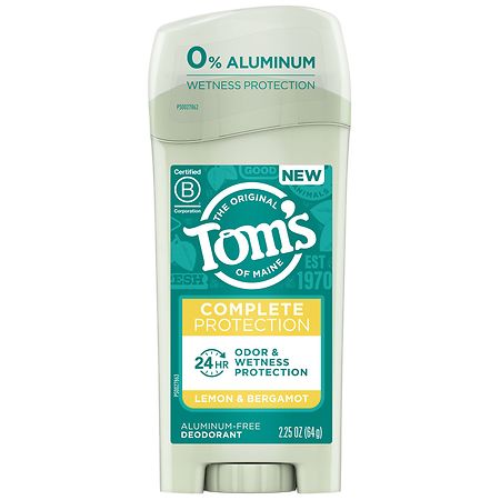 Tom's of Maine Complete Protection Aluminum-Free Wetness & Odor Protection Lemon & Bergamot