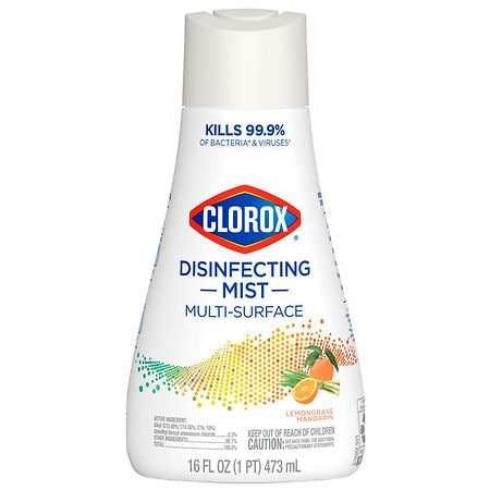 Clorox Disinfecting Mist, Sanitizing and Antibacterial Disinfectant Refill Lemongrass Mandarin, Lemongrass Mandarin