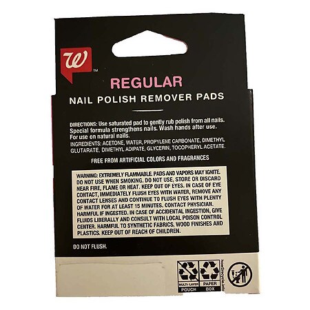 Walgreens Beauty Regular Nail Polish Remover Pads | Walgreens