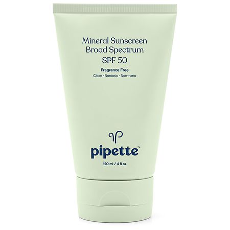 Pipette Mineral Sunscreen Broad Spectrum SPF 50 Fragrance Free