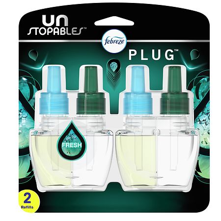 2 Febreze Plug in Air Freshener and Odor Eliminator, Scented Oil Refill,  Ocean