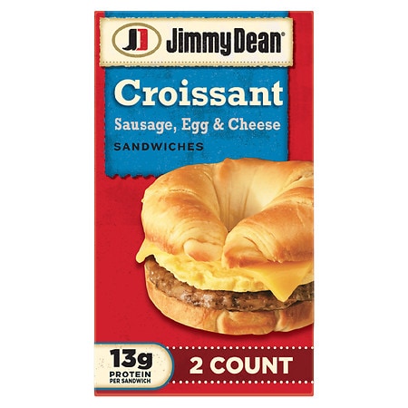 Jimmy Dean Frozen Croissant Sandwiches Sausage, Egg & Cheese