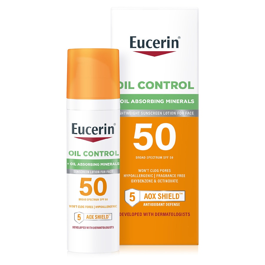 Eucerin Face Sunscreen Lotion SPF 50, Oil | Walgreens