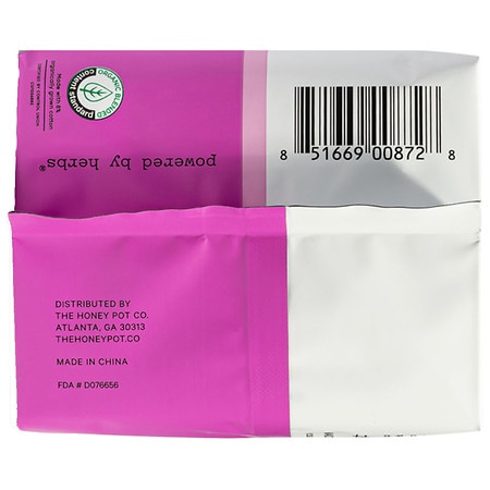 The Honey Pot Company, Postpartum Pads w/Wings, Certified Organic Cotton,  Herbal-infused,12 ct.