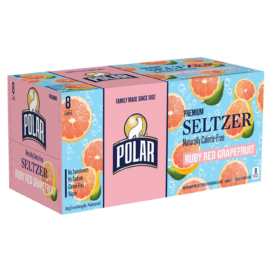 Polar Seltzer Water Ruby Red Grapefruit