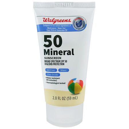 Walgreens Mineral Sunscreen SPF 50
