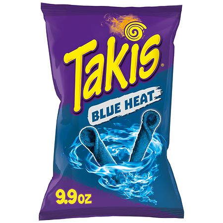 Takis Blue Heat Rolled Tortilla Chips Hot Chili Pepper & Lime