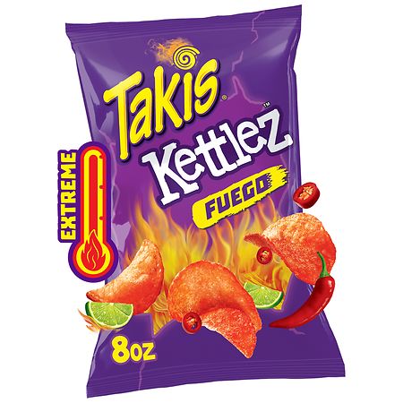 Takis Kettlez Fuego Kettle-Cooked Potato Chips Hot Chili Pepper & Lime