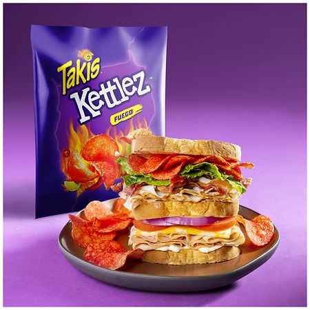 Takis Kettlez Fuego Kettle-Cooked Potato Chips Hot Chili Pepper & Lime