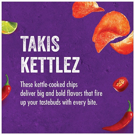 Takis Fuego Kettlez Hot Chili Pepper & Lime Kettle-Cooked Potato Chips, 8  oz - City Market