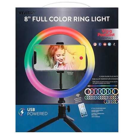 Vivitar Ring Light 8" Full Color