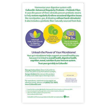 Culturelle Advanced Regularity Daily Probiotic for Women &amp; Men 