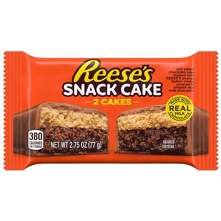 Reese's Milk Chocolate Peanut Butter Creme Snack Cake, Pack