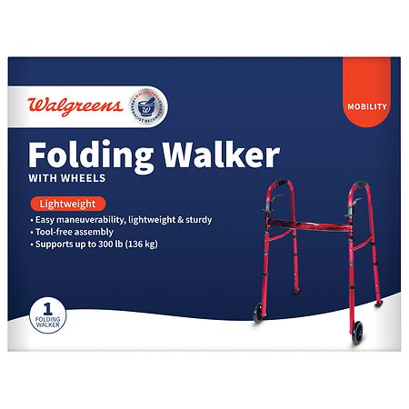 Walgreens Folding Walker with Wheels