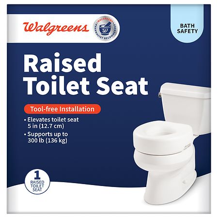 Walgreens Raised Locking Toilet Seat