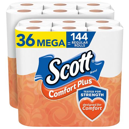 Scott ComfortPlus Toilet Paper, Septic Safe, 1 Ply