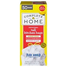 Complete Home Flex Shield 30 Gallon Drawstring Trash Bags