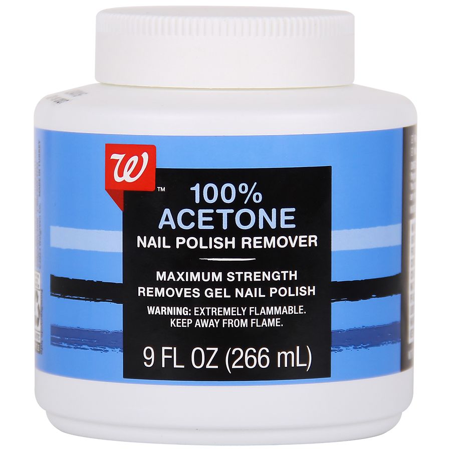Walgreens 100% Acetone Nail Polish Remover 266 mL | Walgreens