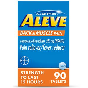Image of Aleve NSAID Back & Muscle Pain Reliever & Fever Reducer, Naproxen Sodium Tablets - 90ct