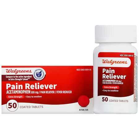  Rite Aid Extra Strength Acetaminophen, 500mg - 500 Caplets, Pain  Reliever & Fever Reducer, Migraine Relief Products, Joint & Muscle Pain  Relief Pills, Menstrual Pain Relief