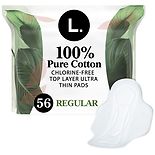 L. Chlorine Free Ultra Thin Regular Absorbency Pads with Wings, 42 Count  (Pack of 1) : : Health & Personal Care