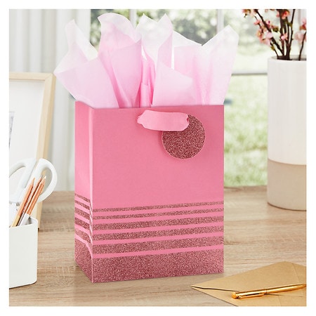 Medium Gift Bag #60: Hallmark Medium Gift Bag with Tissue Paper Silver and  Gold Foil, 1 ct - Fry's Food Stores
