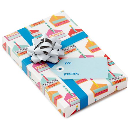 Hallmark Wrapping Paper, Watercolor Stripe