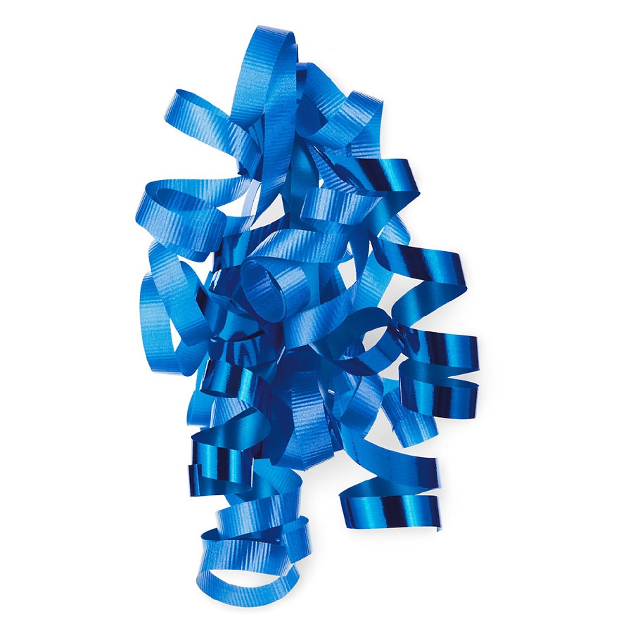 Curly Ribbon 3-Pack, Blue Metallic/Aqua/Green