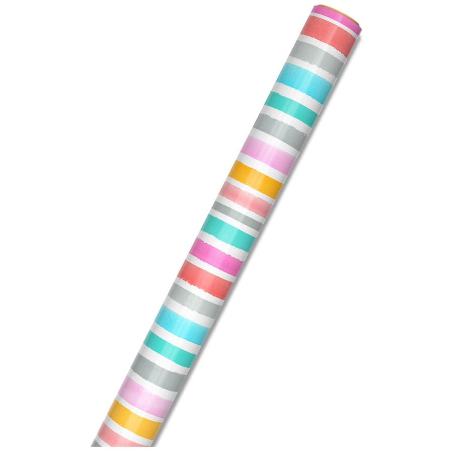 Hallmark Wrapping Paper, Watercolor Stripe Walgreens