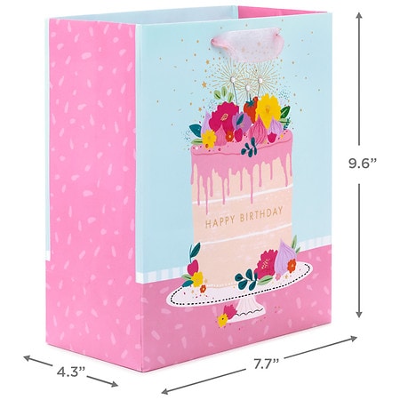 Party Decorz Happy Birthday Cake Topper| Happy Birthday Gift Box Cake  Topper| 5 Inch ,1pcs Golden Acrylic Birthday Cake Topper/ Cupcake Topper