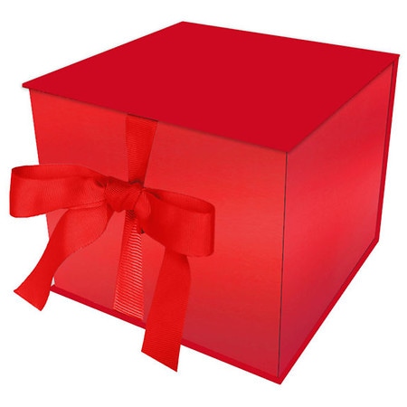 Hallmark Large Gift Box With Shredded Paper Filler, Red