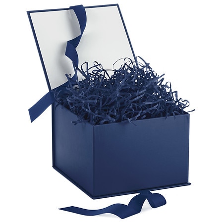 Royal Blue Large Gift Box With Shredded Paper Filler