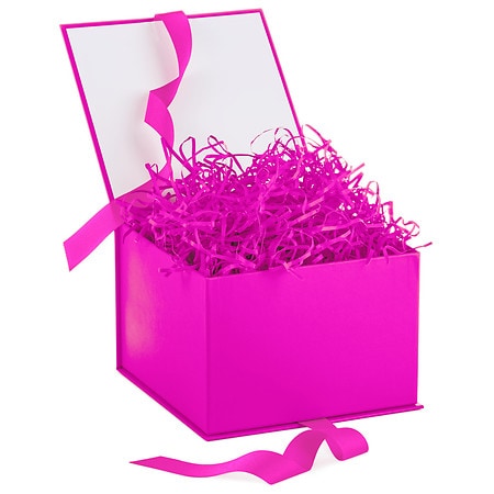 Bright Purple 5x7 Large Gift Box With Shredded Paper Filler