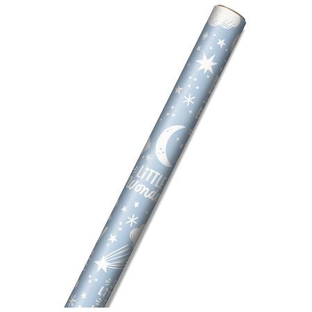Hallmark Reversible Wrapping Paper, It's a Boy/Blue Gingham